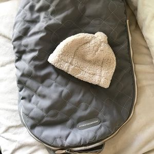 JJ cole car seat cover and infant hat